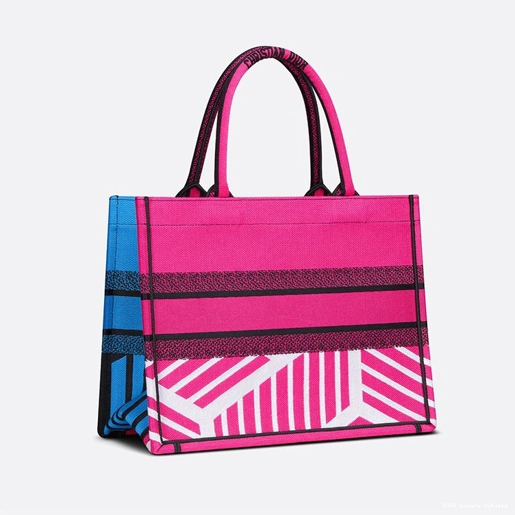 Cheap Canvas Pop D-Jungle Book Motif Dior Tote Blue Rose 0817 Luxury